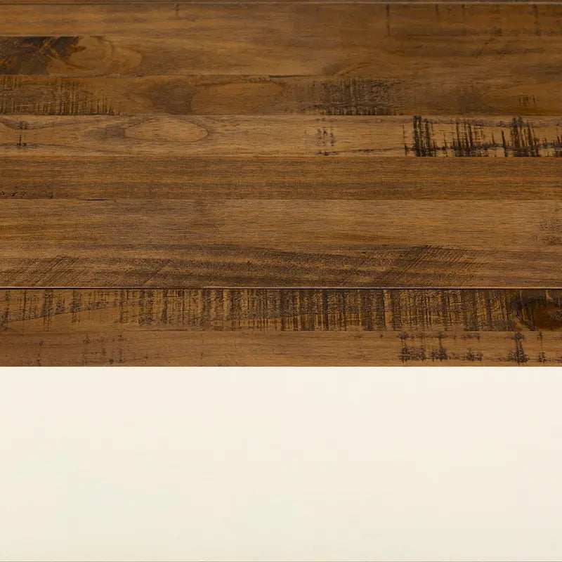 Tavolo da pranzo a cavalletto in legno massello da 72 Inch, stile rustico da fattoria