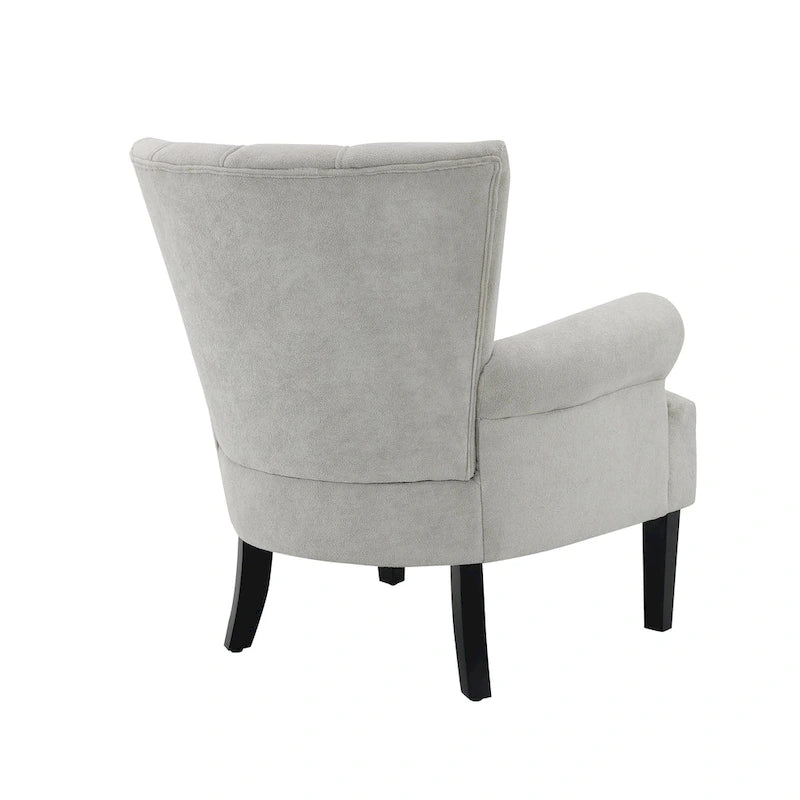 Fauteuil moderne rembourré d'appoint pour salon avec coussin en tissu