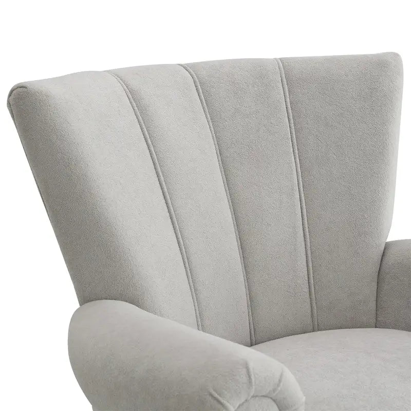 Modern Accent Upholstered Living Room Lounge Chair with Fabric Cushion