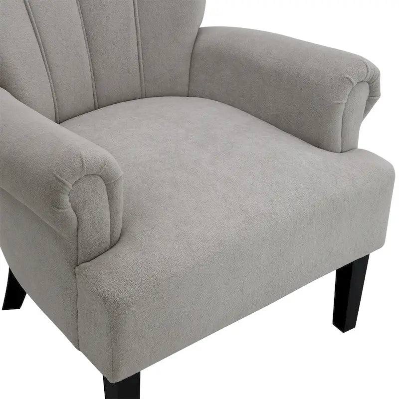 Fauteuil moderne rembourré d'appoint pour salon avec coussin en tissu