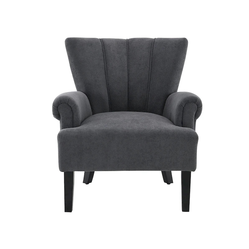 Fauteuil moderne rembourré d'appoint pour salon avec coussin en tissu