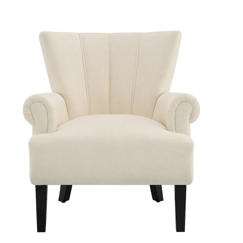 Fauteuil moderne rembourré d'appoint pour salon avec coussin en tissu
