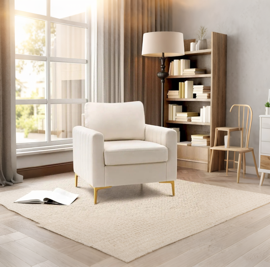 Velvet armchair