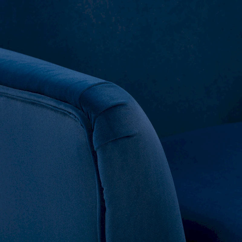 Modern Wingback Velvet Accent Chair with Metal Legs