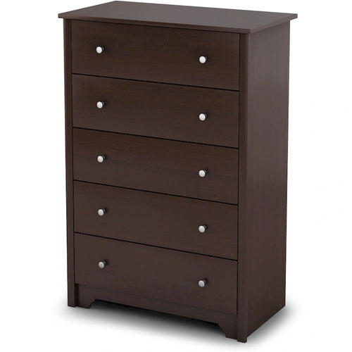 5-Drawer Chest of Drawers with Metal Slides Contemporary Bedroom Storage