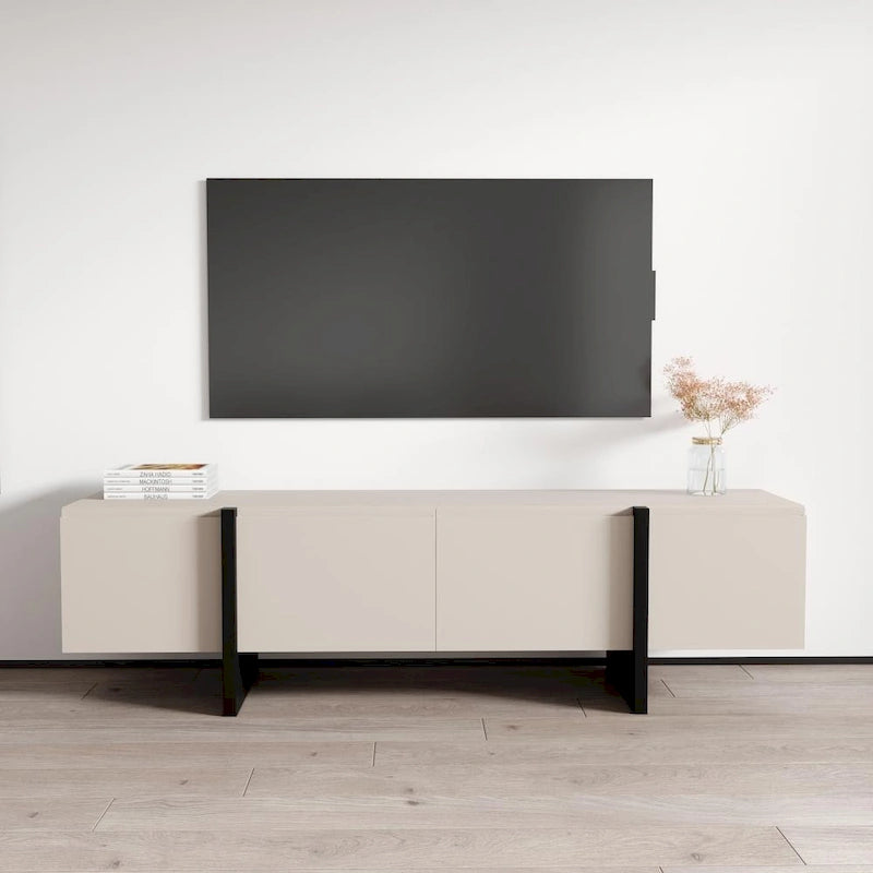 Modern Matte TV Stand Entertainment Center for TVs up to 80 Inches