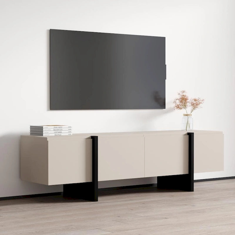 Modern Matte TV Stand Entertainment Center for TVs up to 80 Inches