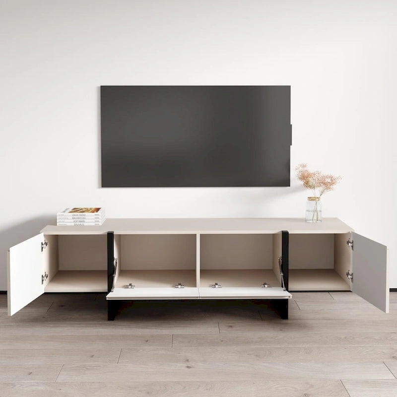 Modern Matte TV Stand Entertainment Center for TVs up to 80 Inches