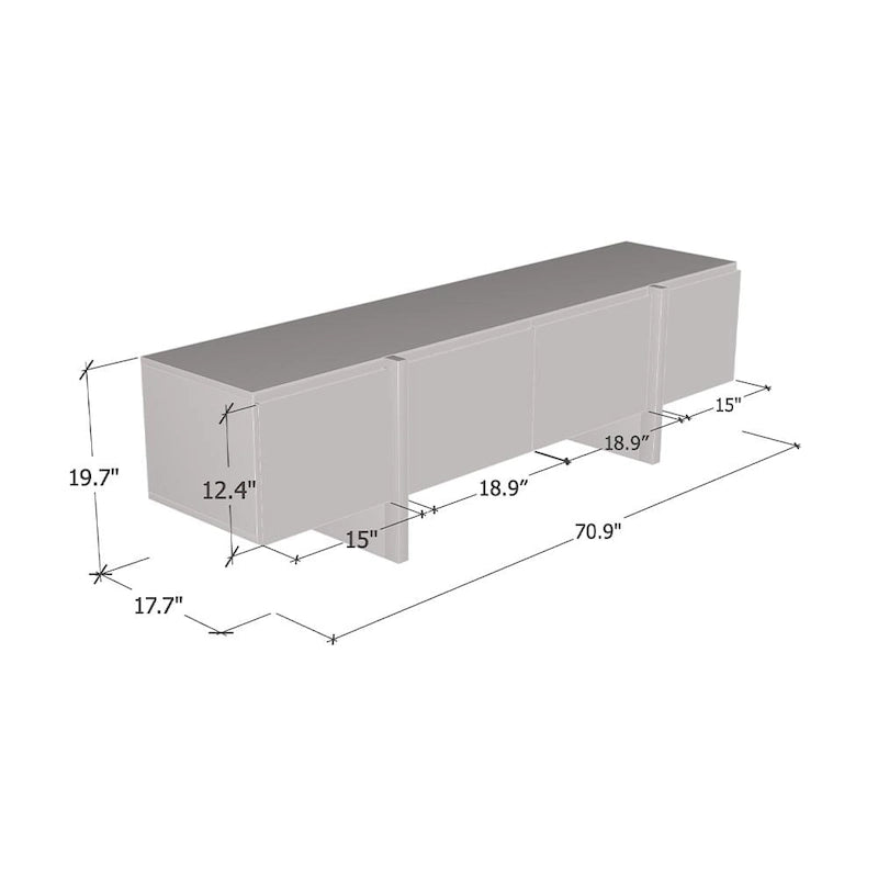 Modern Matte TV Stand Entertainment Center for TVs up to 80 Inches