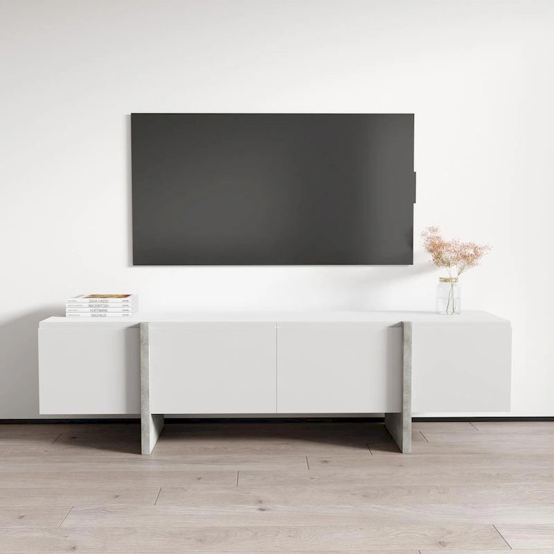 Modern, matt TV-állvány és szórakoztatóközpont legfeljebb 80 hüvelykes TV-khez