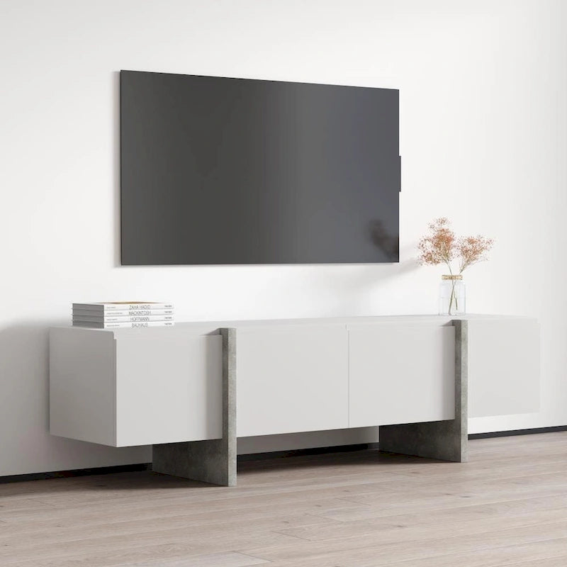 Modern, matt TV-állvány és szórakoztatóközpont legfeljebb 80 hüvelykes TV-khez