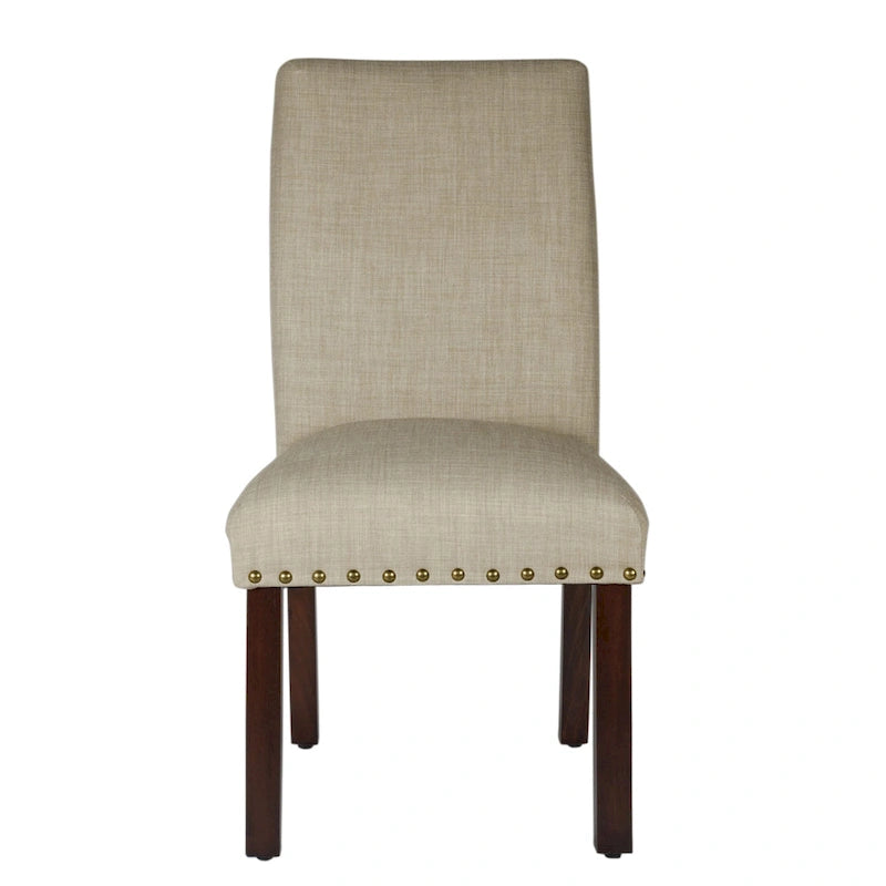 Upholstered Dining Chairs with Nailhead Trim (Set of 2)