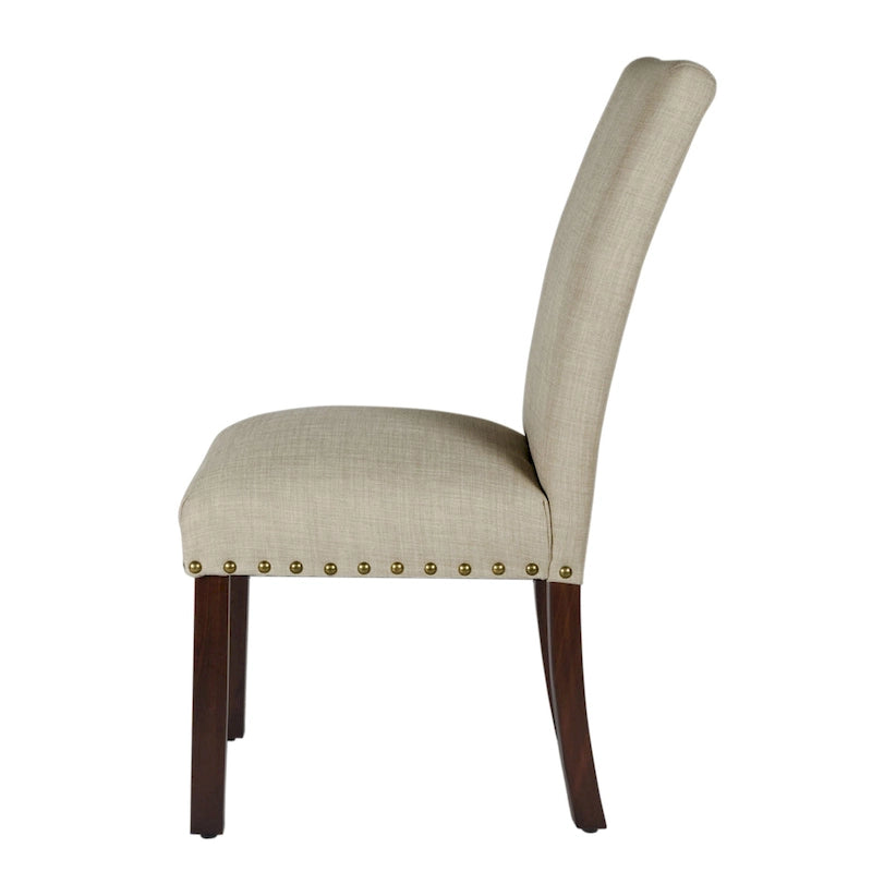 Upholstered Dining Chairs with Nailhead Trim (Set of 2)