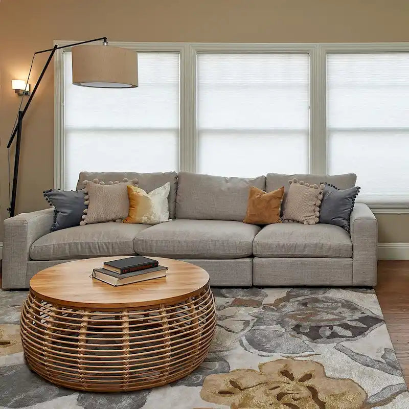 The Curated Nomad Doolittle Round Rattan Coffee Table