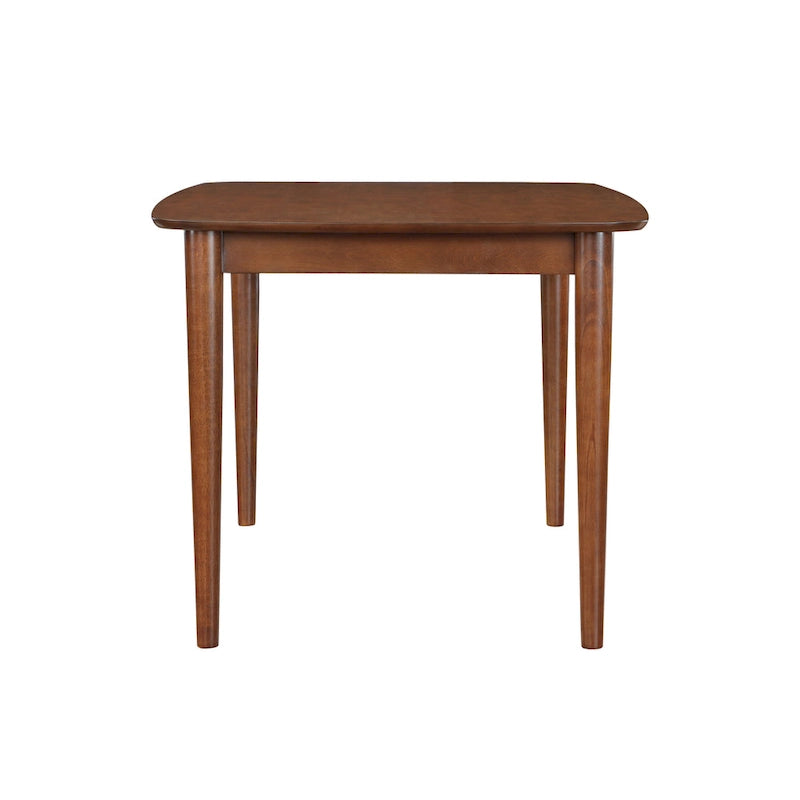59-inch Rectangular Leg Dining Table Walnut Finish Transitional Style