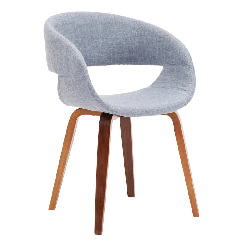 Mid-century stílusú étkezőszék szövetkárpitozással