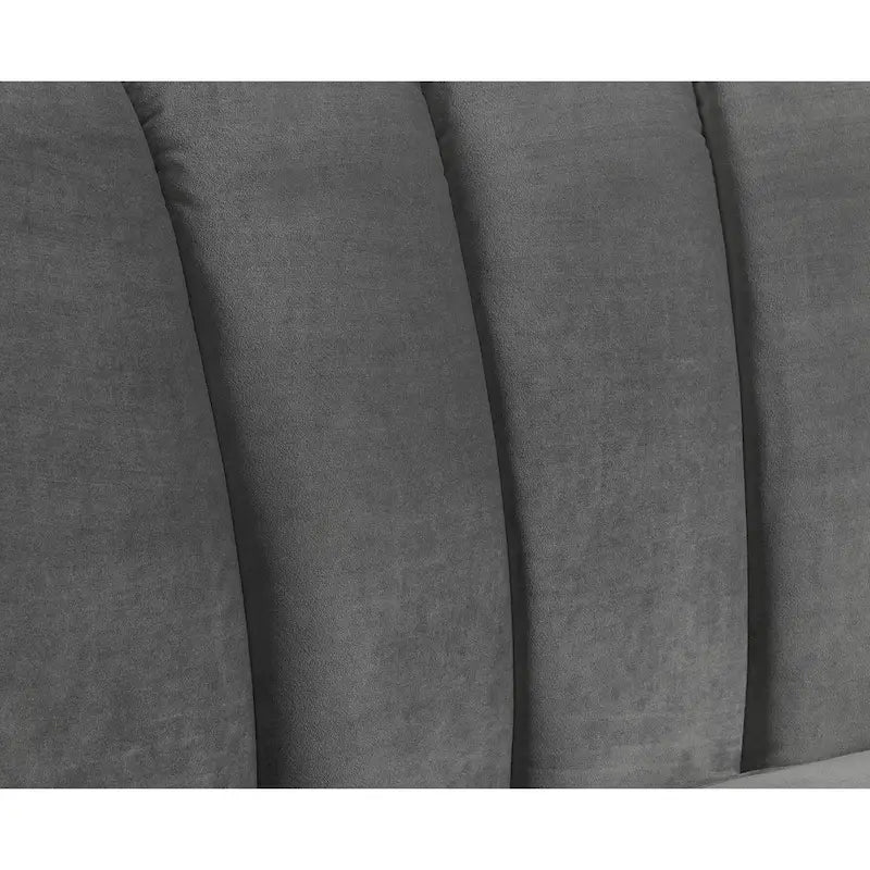 Modernes gebogenes Sofa aus Samtstoff für das Wohnzimmer