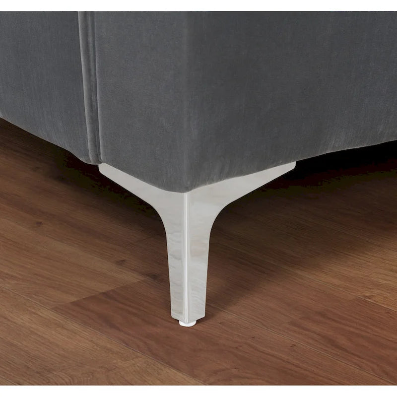 Modernes gebogenes Sofa aus Samtstoff für das Wohnzimmer