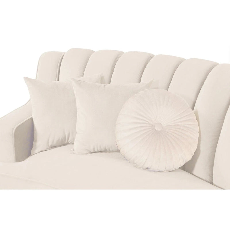 Modernes gebogenes Sofa aus Samtstoff für das Wohnzimmer
