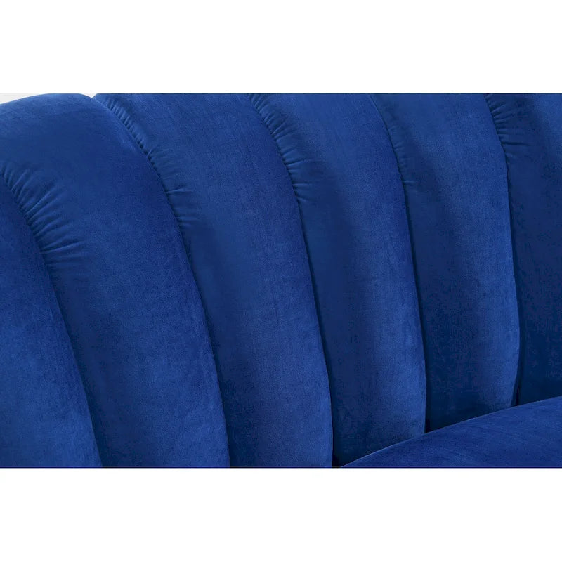 Modernes gebogenes Sofa aus Samtstoff für das Wohnzimmer
