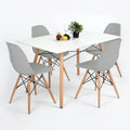 Modern Dining Chairs Set of 4, Ergonomic Curved Seat Design