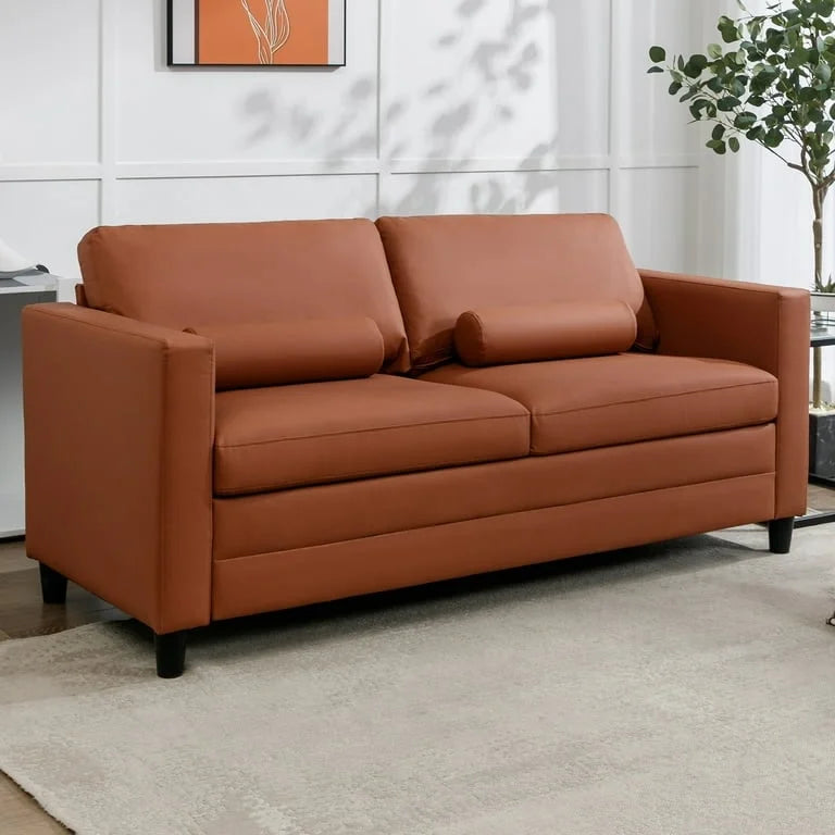 Pull Out Sofa Bed Modern Convertible Sleeper 2-in-1 Couch Bed with Mattress Futon