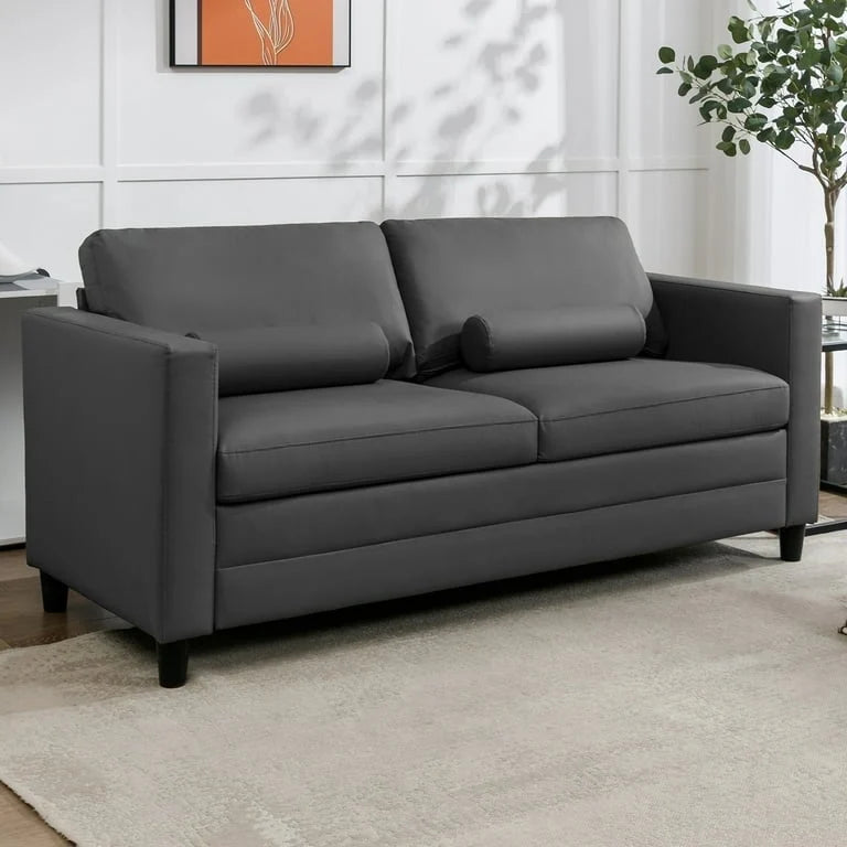 Pull Out Sofa Bed Modern Convertible Sleeper 2-in-1 Couch Bed with Mattress Futon