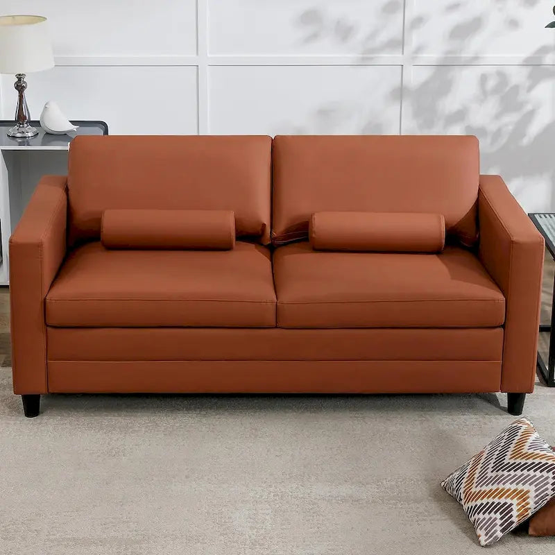 Rozkładana sofa z funkcją spania, nowoczesna, przekształcana w łóżko 2 w 1, z materacem, futon