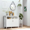 Credenza buffet con 2 ante, mobile contenitore da cucina con ripiani regolabili per cucina e sala da pranzo