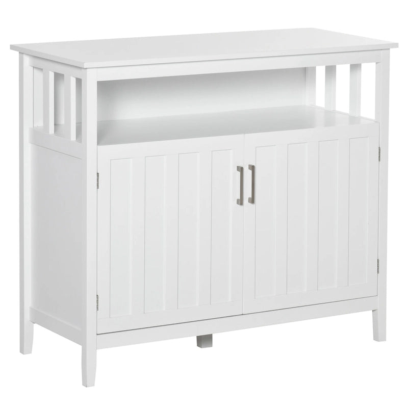 Credenza buffet con 2 ante, mobile contenitore da cucina con ripiani regolabili per cucina e sala da pranzo