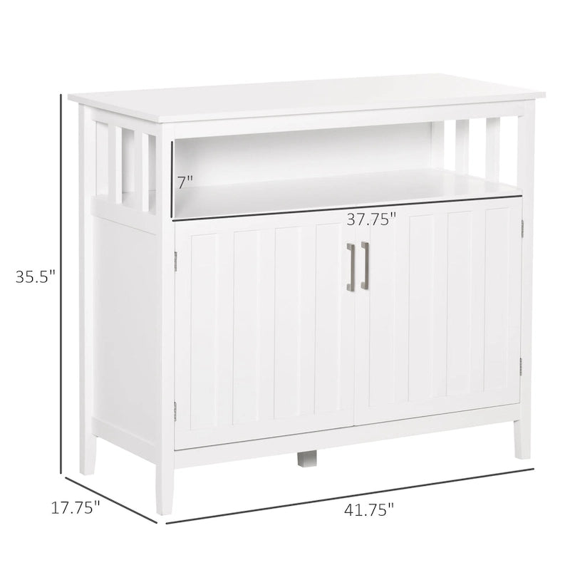Credenza buffet con 2 ante, mobile contenitore da cucina con ripiani regolabili per cucina e sala da pranzo