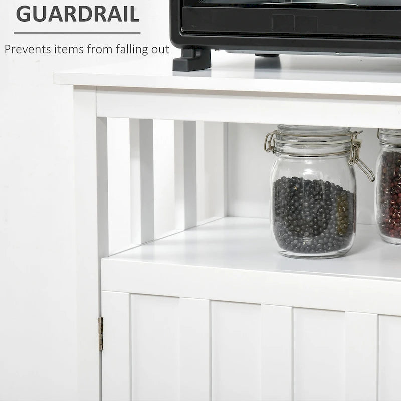 Credenza buffet con 2 ante, mobile contenitore da cucina con ripiani regolabili per cucina e sala da pranzo