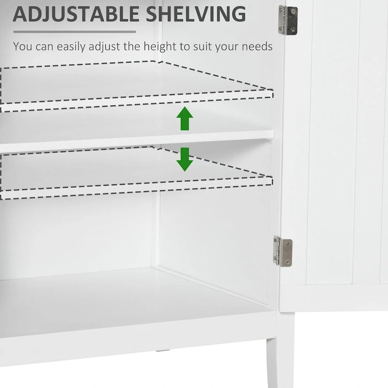 Credenza buffet con 2 ante, mobile contenitore da cucina con ripiani regolabili per cucina e sala da pranzo