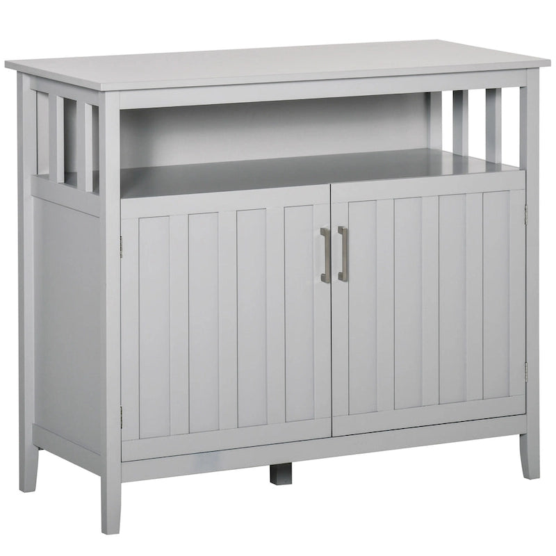 Credenza buffet con 2 ante, mobile contenitore da cucina con ripiani regolabili per cucina e sala da pranzo