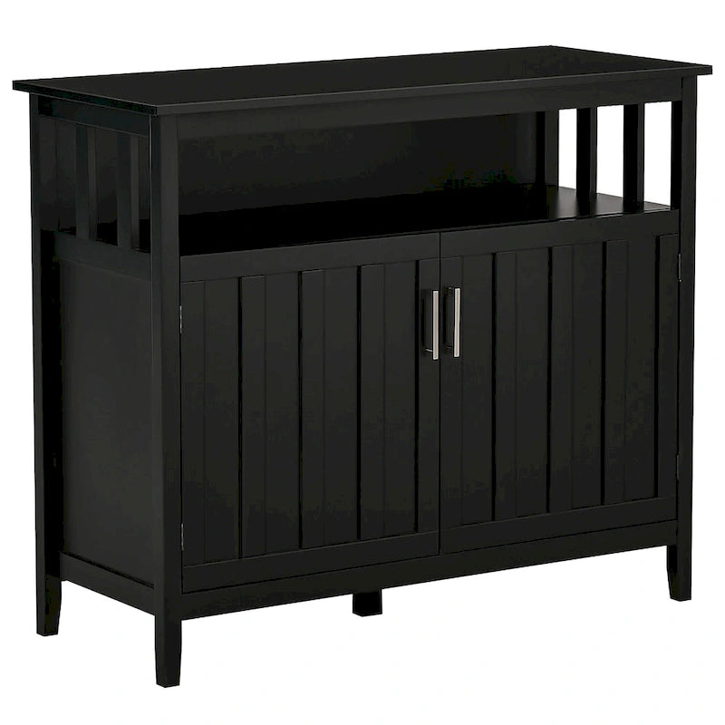 Credenza buffet con 2 ante, mobile contenitore da cucina con ripiani regolabili per cucina e sala da pranzo