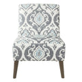 Modern Armless Dining Accent Chair with Tapered Wooden Legs