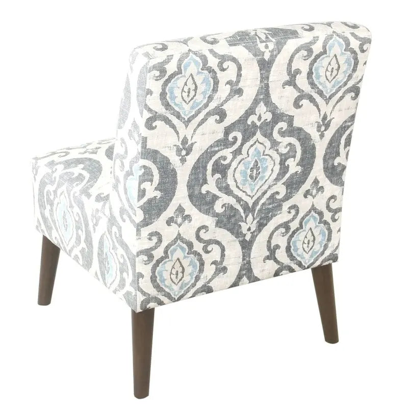 Modern Armless Dining Accent Chair with Tapered Wooden Legs