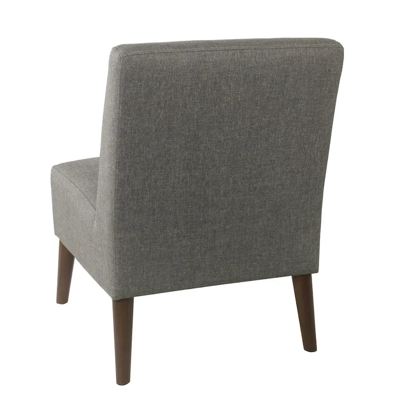 Modern Armless Dining Accent Chair with Tapered Wooden Legs