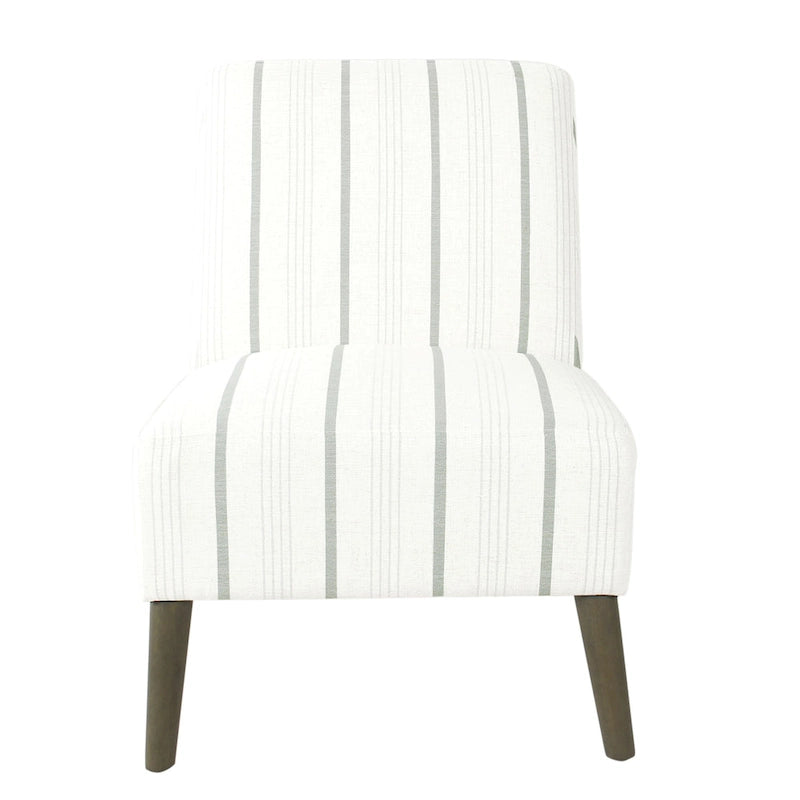 Modern Armless Dining Accent Chair with Tapered Wooden Legs