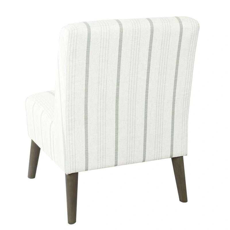 Modern Armless Dining Accent Chair with Tapered Wooden Legs