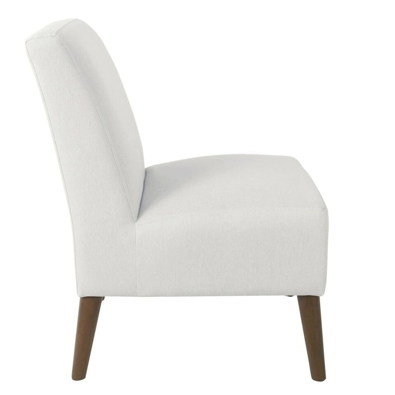 Modern Armless Dining Accent Chair with Tapered Wooden Legs