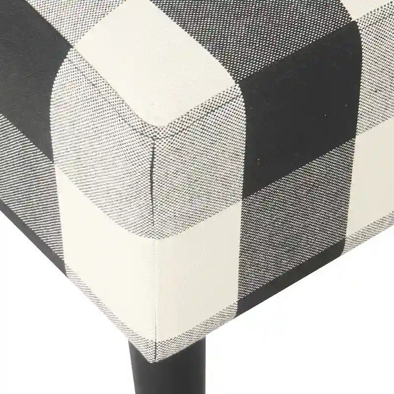 Modern Armless Dining Accent Chair with Tapered Wooden Legs