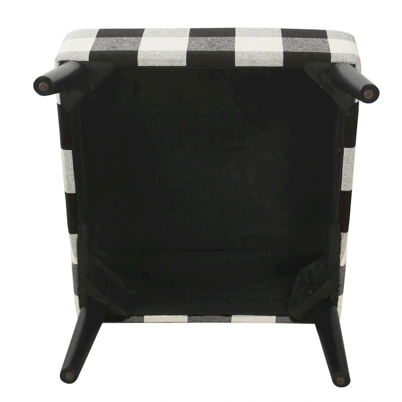 Modern Armless Dining Accent Chair with Tapered Wooden Legs