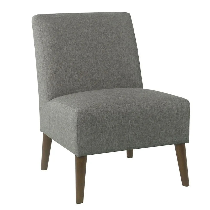 Modern Armless Dining Accent Chair with Tapered Wooden Legs