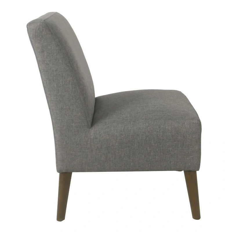 Modern Armless Dining Accent Chair with Tapered Wooden Legs