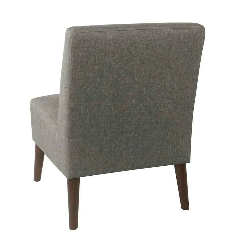 Modern Armless Dining Accent Chair with Tapered Wooden Legs