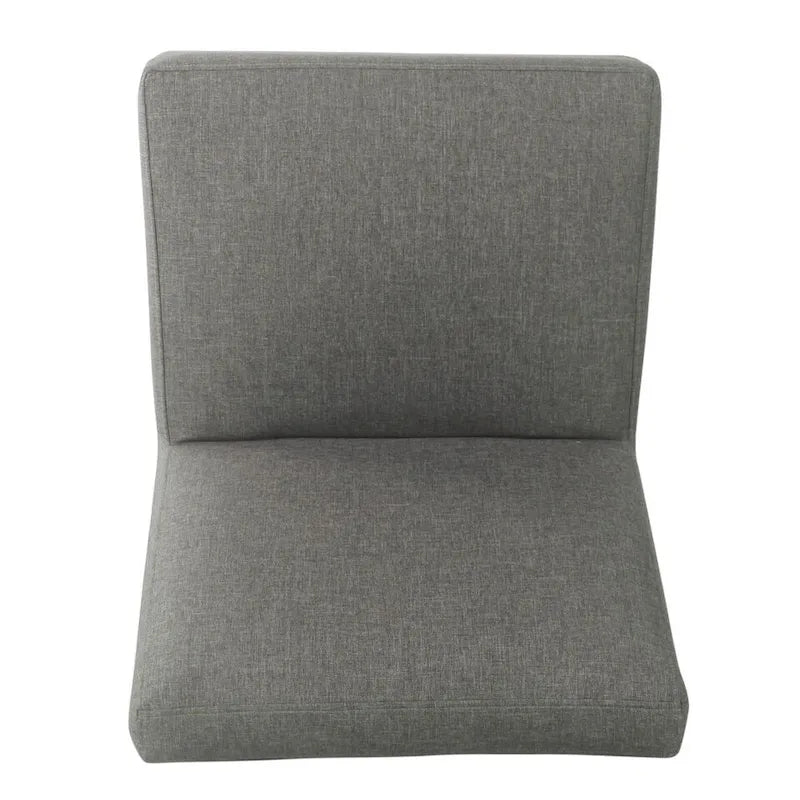Modern Armless Dining Accent Chair with Tapered Wooden Legs