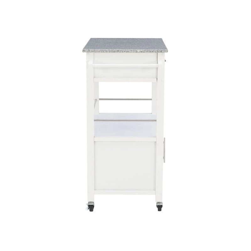 Carrello da cucina mobile con ruote e piano in granito
