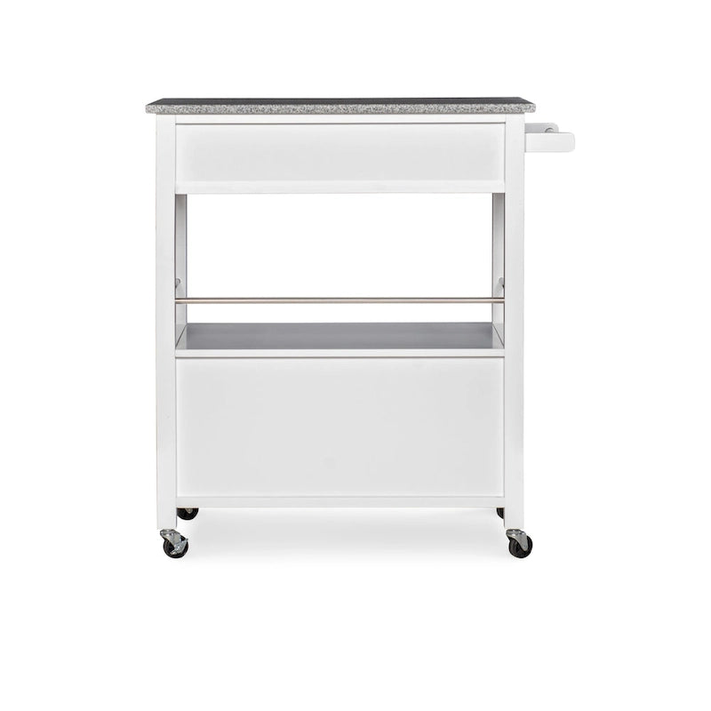 Carrello da cucina mobile con ruote e piano in granito