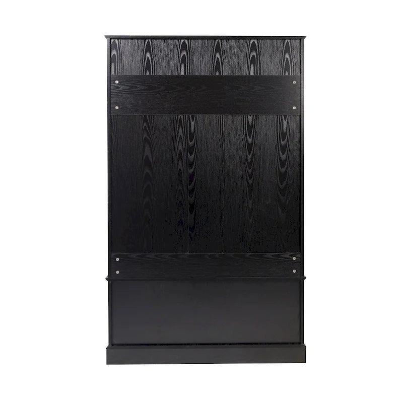 4 Hook Hallway Tree with Storage Bench and Upper Cubbies